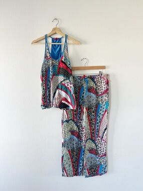 JOSIE NATORI | Two Piece Luxury Pajama Resort Loungewear Outfit | L